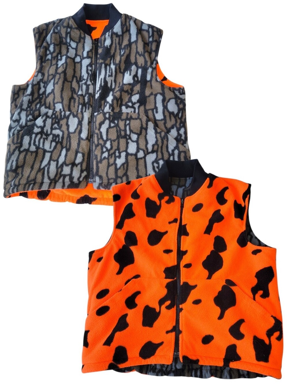 Cabela's Trebark Reversible Fleece Thinsulate Vest Vintage 90s Large